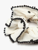 Stoffen Haarelastiek Dots Hindbag Beige pois PO-vue-porte